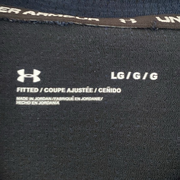 Under Armour Fitted Seamless long sleeve top size Large Navy Blue - Picture 4 of 6